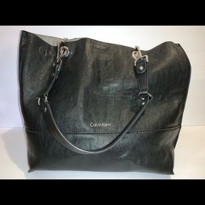 Calvin Klein Faux Leather Tote Bag